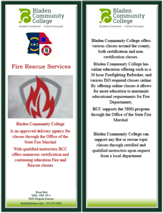 Fire Rescue Brochure Fire/Rescue Services - BCC